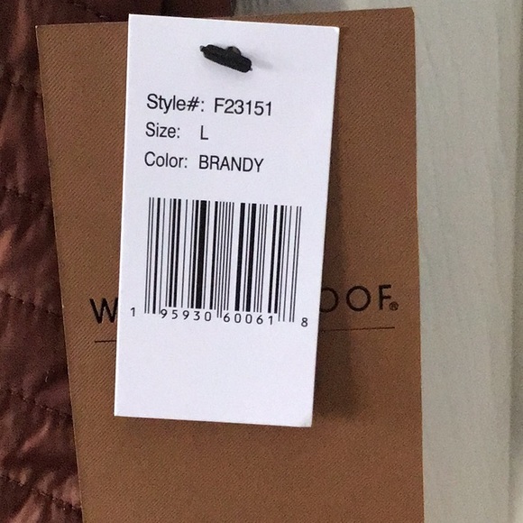 NWT Women's Weatherproof Channel Quilted Long Puffer Vest Coat Brandy  Large. - Picture 3 of 7